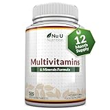 Multivitaminas y Minerales - Todas las vitaminas de la A-Z - 365 Comprimidos 1 Año de Suministro - Complejo con 25 Vitaminas y Minerales Esentiales - Multivitaminico para Hombre y Mujer