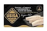 Usisa - Conserva de Pescado | Filetes de Caballa en Aceite de Oliva Virgen Extra - 5 Latas x 120 g