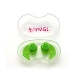 KONA81 Tapones con Estuche, Forma Ergonómica, Cómodos y Reutilizables Unisex Para Adultos y Niños (E0170 Ear Plugs)(Verde)