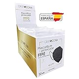 Caja 50 Mascarillas FFP2 negras homologadas y fabricadas en España CE 2797, filtrado de 5 capas - GrupoZona - Mascarilla ffp2 protección respiratoria