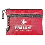 Kit de primeros auxilios de supervivencia de 100 piezas, bolsa de bolsillo, ligera y compacta con cremalleras dobles (1)