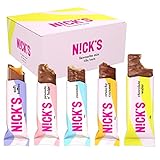 NICKS Favorita Mix de Chocolate con Barritas Keto Dieta Snacks Sin Azúcar Añadido Low Carb Caramelos Dulces Sin Gluten (12 x Chocolatinas)
